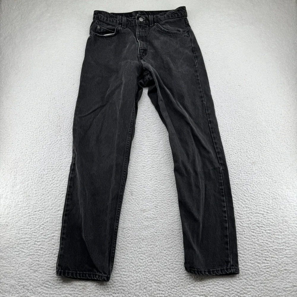 Vintage 1997 Levis 550 Orange Tab Jeans Mens 31x30 (Fit 30x30) Black Grunge USA